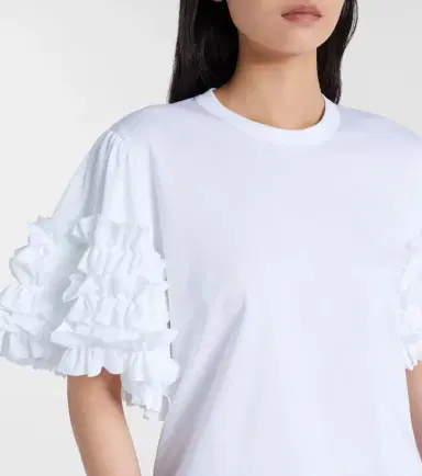 Noir Kei Ninomiya Ruffled cotton T-shirt | Thumbnail 5