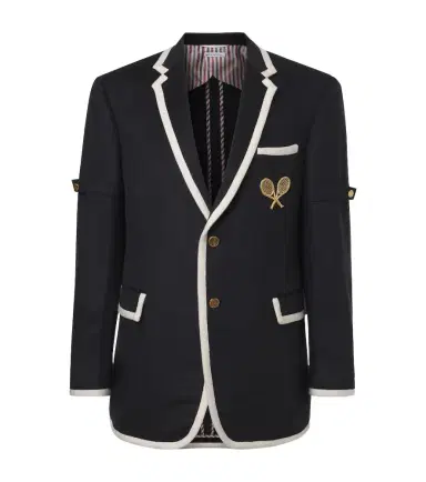 Thom Browne Embroidered cashmere zibeline blazer | Thumbnail 1