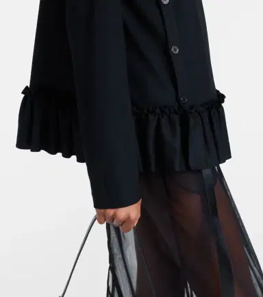 NOIR KEI NINOMIYA Ruffled wool top | Thumbnail 2 NOIR KEI NINOMIYA Ruffled wool top | Thumbnail 2