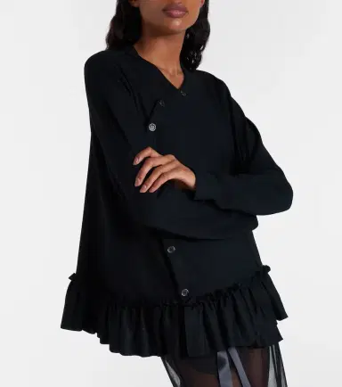 NOIR KEI NINOMIYA Ruffled wool top | Thumbnail 4 NOIR KEI NINOMIYA Ruffled wool top | Thumbnail 4