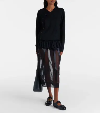 NOIR KEI NINOMIYA Ruffled wool top | Thumbnail 5 NOIR KEI NINOMIYA Ruffled wool top | Thumbnail 5