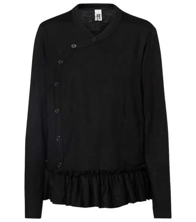 Ruffled wool top