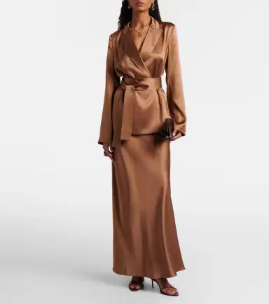 Joseph Isaak silk satin maxi skirt | Thumbnail 5