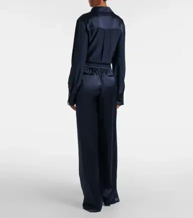 Joseph Dijon silk satin wide-leg pants | Thumbnail 3