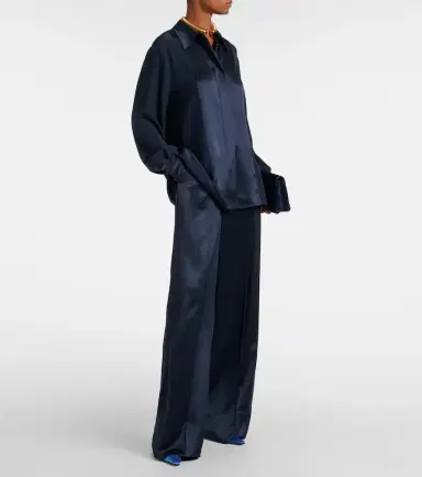 Joseph Dijon silk satin wide-leg pants | Thumbnail 6