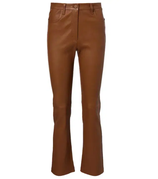 Joseph Cropped leather bootcut pants