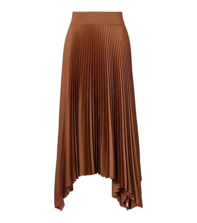 Ade plissé asymmetric crêpe midi skirt