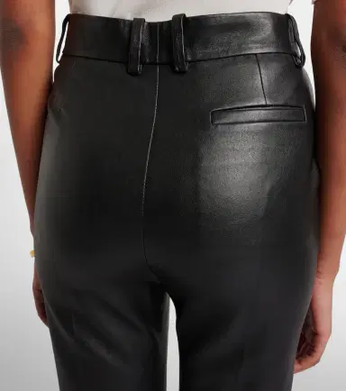 Joseph Tafira mid-rise leather flared pants | Thumbnail 2