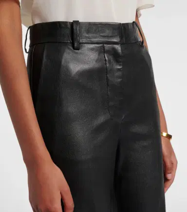 Joseph Tafira mid-rise leather flared pants | Thumbnail 3