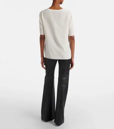 Joseph Tafira mid-rise leather flared pants | Thumbnail 4