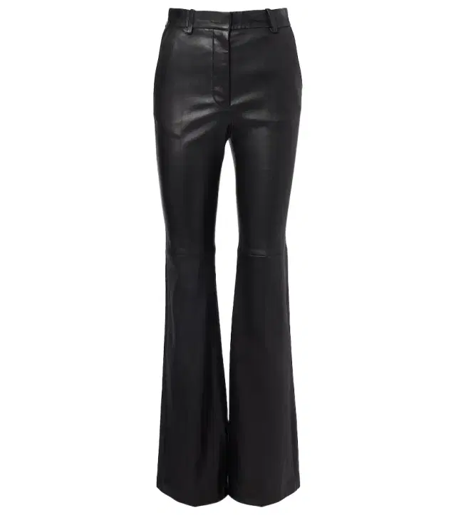 Tafira mid-rise leather flared pants