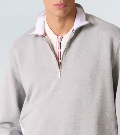 Thom Browne 4-Bar cotton jersey half-zip sweatshirt | Thumbnail 4 Thom Browne 4-Bar cotton jersey half-zip sweatshirt | Thumbnail 4