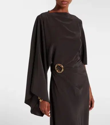 Joseph Joya satin twill midi dress | Thumbnail 3 Joseph Joya satin twill midi dress | Thumbnail 3