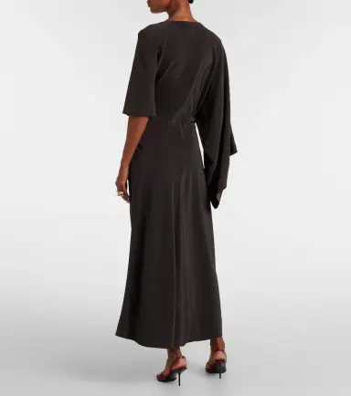 Joseph Joya satin twill midi dress | Thumbnail 4 Joseph Joya satin twill midi dress | Thumbnail 4