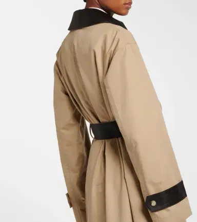 Joseph Zaman leather-trimmed cotton trench coat | Thumbnail 6 Joseph Zaman leather-trimmed cotton trench coat | Thumbnail 6