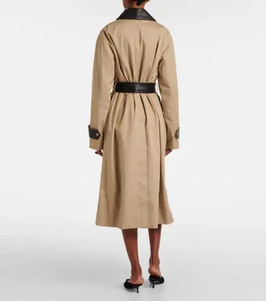 Joseph Zaman leather-trimmed cotton trench coat | Thumbnail 7 Joseph Zaman leather-trimmed cotton trench coat | Thumbnail 7