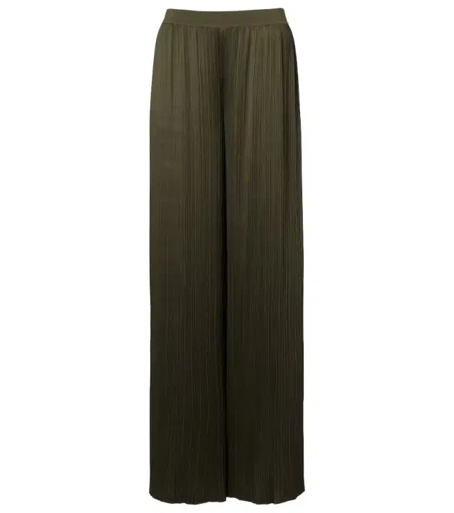 Amber plissé satin wide-leg pants