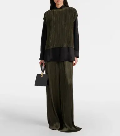 Joseph Cedre plissé satin top | Thumbnail 2