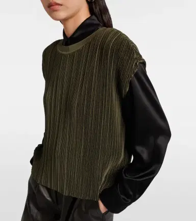 Joseph Cedre plissé satin top | Thumbnail 4