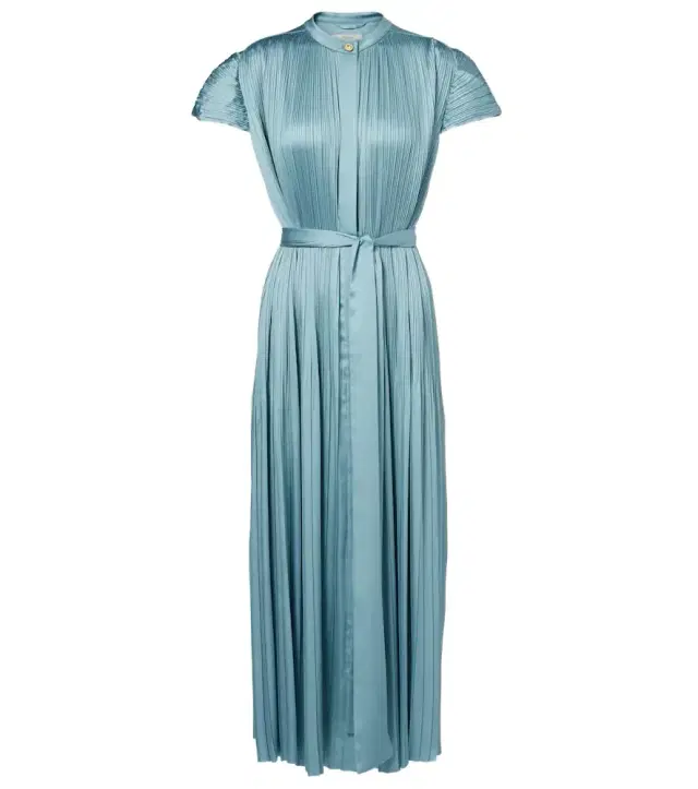 Joseph Phare plissé satin midi dress