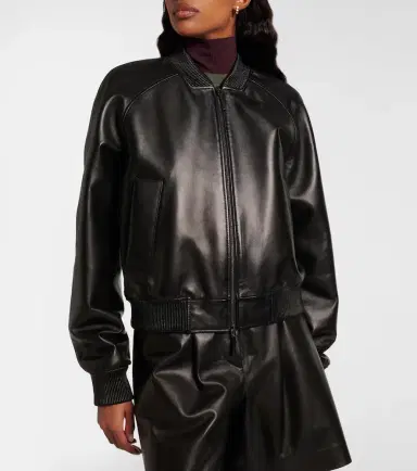 Joseph Quinn leather bomber jacket | Thumbnail 3