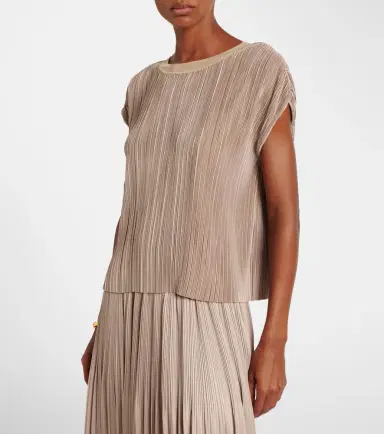 Joseph Cedre plissé satin top | Thumbnail 3