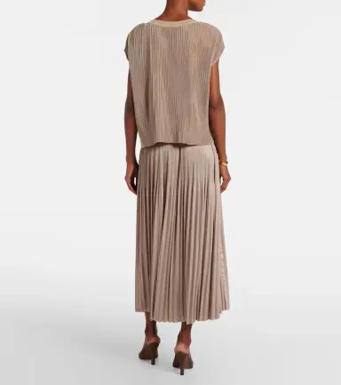 Joseph Cedre plissé satin top | Thumbnail 4