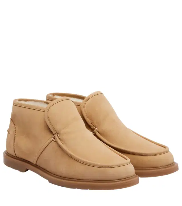 Yves Salomon Shearling-lined suede ankle boots