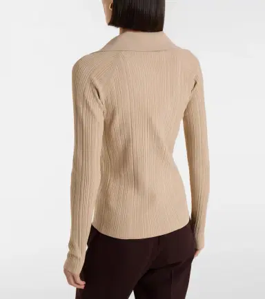 Joseph Chelia ribbed-knit polo sweater | Thumbnail 6