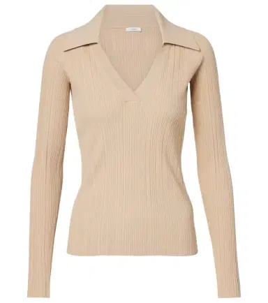 Joseph Chelia ribbed-knit polo sweater | Thumbnail 1
