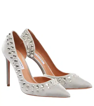 Aquazzura Cosmic Love 105 embellished velvet pumps | Thumbnail 1 Aquazzura Cosmic Love 105 embellished velvet pumps | Thumbnail 1