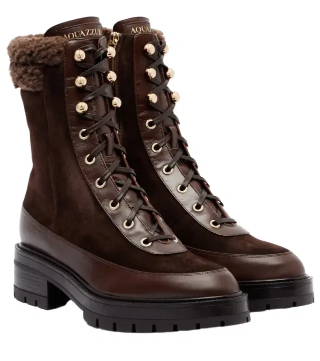 Aquazzura Very Cortina suede lace-up boots