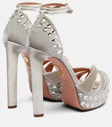 Aquazzura Cosmic Love 130 velvet platform sandals | Thumbnail 4 Aquazzura Cosmic Love 130 velvet platform sandals | Thumbnail 4