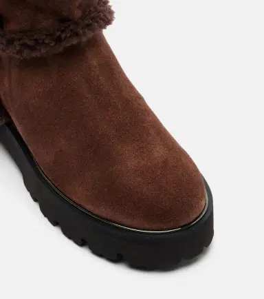 Aquazzura Teddi shearling-trimmed suede ankle boots | Thumbnail 4
