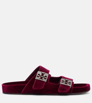 Tory Burch Mellow embellished velvet slides | Thumbnail 3 Tory Burch Mellow embellished velvet slides | Thumbnail 3