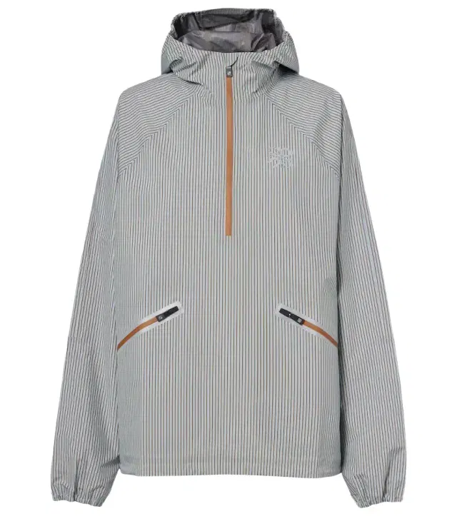 Loewe x On Storm striped half-zip jacket