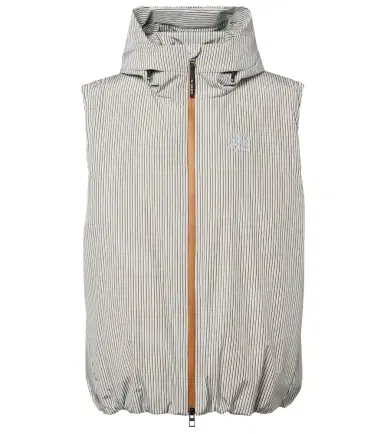 Loewe x On hooded striped puffer vest | Thumbnail 1 Loewe x On hooded striped puffer vest | Thumbnail 1