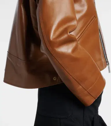 Sacai x Carhartt asymmetric leather jacket | Thumbnail 4