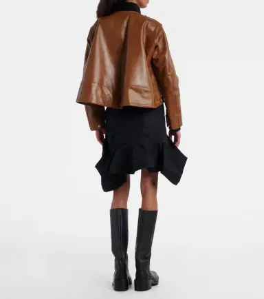 Sacai x Carhartt asymmetric leather jacket | Thumbnail 6