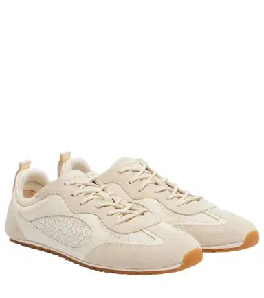 Tory Burch Field suede and leather-trimmed sneakers | Thumbnail 1