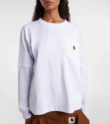 Sacai x Carhartt layered cotton jersey top | Thumbnail 3