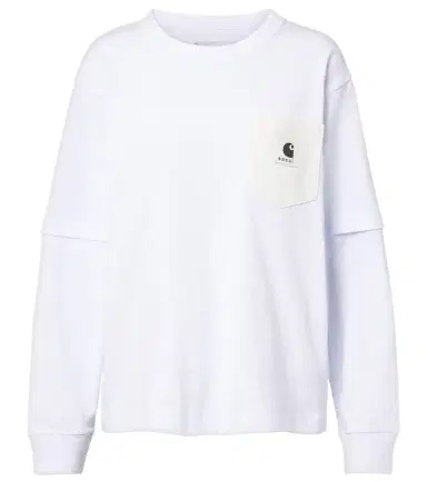 Sacai x Carhartt layered cotton jersey top | Thumbnail 1