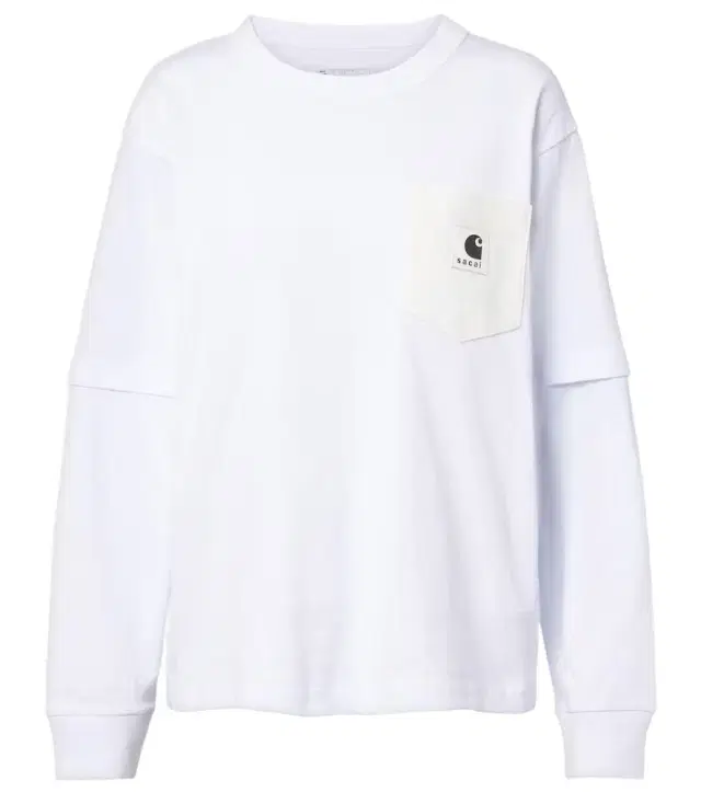 x Carhartt layered cotton jersey top