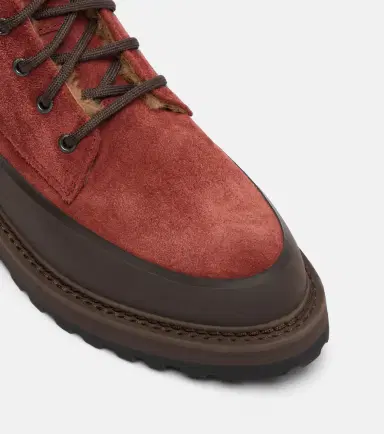 Le Monde Béryl Le Monde Béryl Dolomite shearling-lined suede combat boots | Thumbnail 2