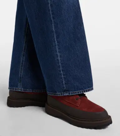 Le Monde Béryl Le Monde Béryl Dolomite shearling-lined suede combat boots | Thumbnail 6