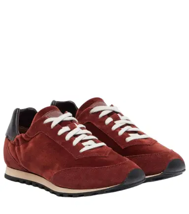 Le Monde Béryl Le Monde Béryl Slim Runner suede-trimmed sneakers | Thumbnail 1 Le Monde Béryl Le Monde Béryl Slim Runner suede-trimmed sneakers | Thumbnail 1