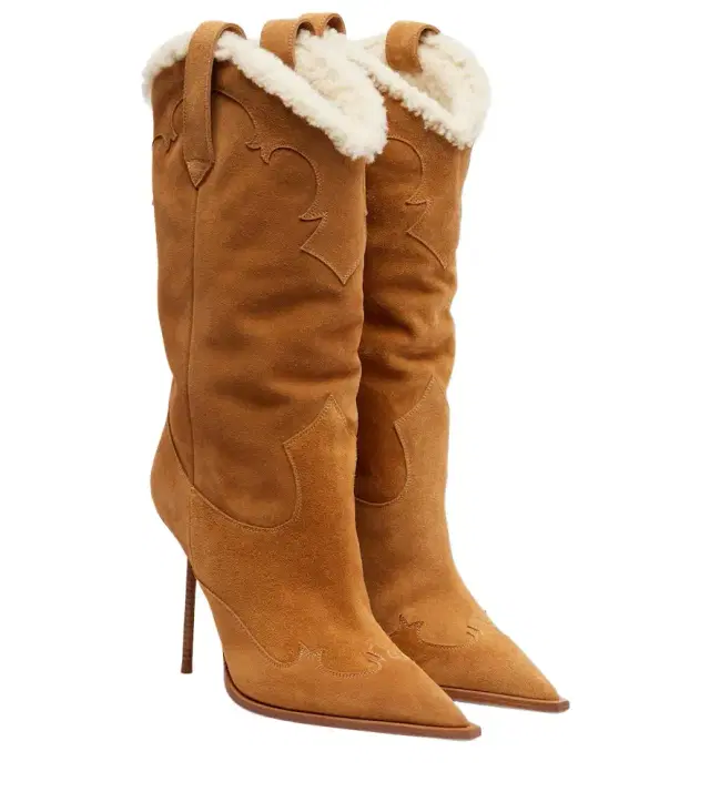 Paris Texas Lidia 105 suede cowboy boots