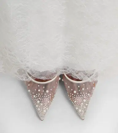 Christian Louboutin Miss Z Degrastrass Perla 100 mesh pumps | Thumbnail 6