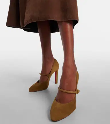 Christian Louboutin Mary Fannylove 100 suede pumps | Thumbnail 6