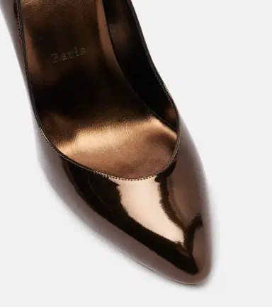 Christian Louboutin Fannylove 100 metallic leather pumps | Thumbnail 3